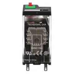 Schneider Electric 792XBXM4L-24A Power relay, SE Relays, DPDT, 12A, 24 VAC, cover with locking push button and LED — Akcesoria ogólne