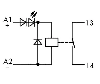 Wago 286-364 Relay module; Nominal input voltage: 24 VDC; 1 make contact; Limiting continuous current: 5 A; Red status indicator; Module width: 10 mm; gray — Contactors & Relays