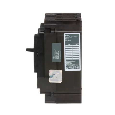 Schneider Electric HDL36125 PowerPacT H-Frame Circuit Breaker, 125A, 3 Pole, 600VAC, 14kA, Lugs, Thermal Magnetic, 80% — Accessori generali