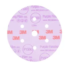 3M 7100123051 Hookit Purple Finishing Film Abrasive Disc 260L, 51157, 6 in, Dust Free, P1000, 50 discs per carton, 4 cartons per case — General Accessories