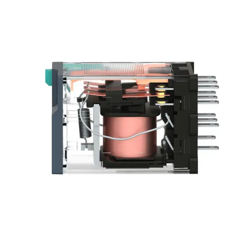 Schneider Electric RXM3AB1ED miniature plug-in relay, 10A, 3C/O, lockable test button, 48V DC — Contattori e relè