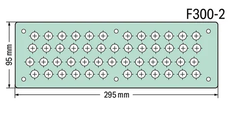 Wago 850-819/002-003 Flange plate; F300-2 flange plate; WxH (295x95 mm); 50 x M12 drilled holes — Schaltschränke & Gehäuse