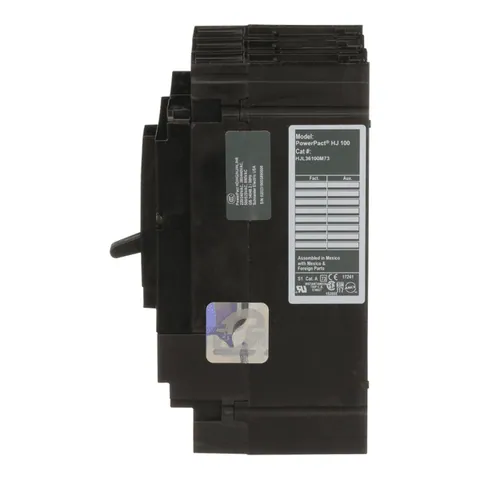 Schneider Electric HJL36100M73 Motor circuit protector, PowerPacT H, 100A, 3 pole, 600VAC, 25kA, lugs, thermal magnetic, 80% — Accessori generali