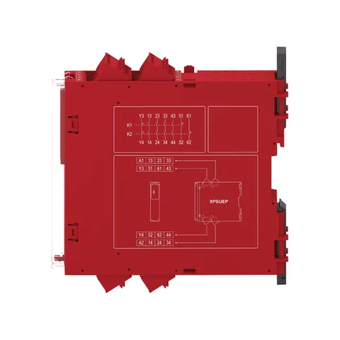 Schneider Electric XPSUEP14AC safety module, Harmony XPSU, Cat 4, expansion use with universal range, 24V AC or DC, spring — Styczniki i przekaźniki