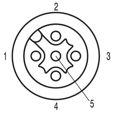 Weidmuller 1925591500 M12 Connector with 5 Poles and 15 m Cable Length — Industrial Cables & Wires