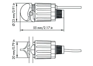Wago 855-8001 Voltage tap; with fuse; 12-10 AWG; Phase — Reihenklemmen / Klemmleisten