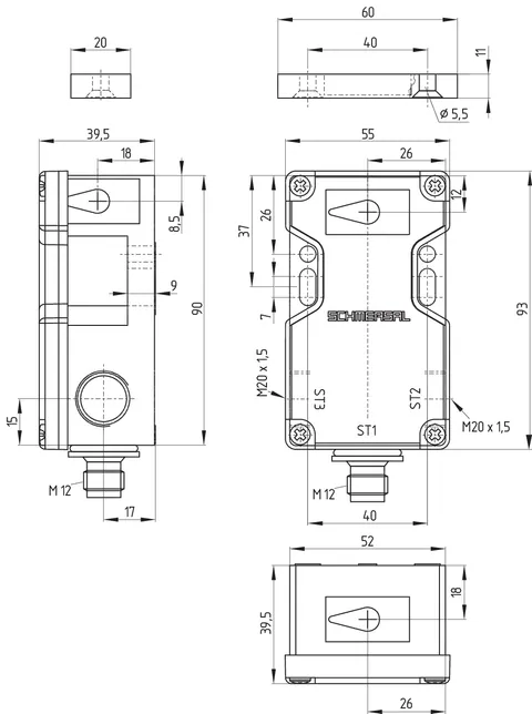 Schmersal 101172556 BNS 16-12ZR — Näherungs- & induktive Sensoren