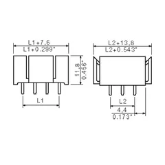 Weidmuller 1444500000 PCB Plug-in Connector RSV1,6 LS18 GR 3,2 SN — Accessori generali