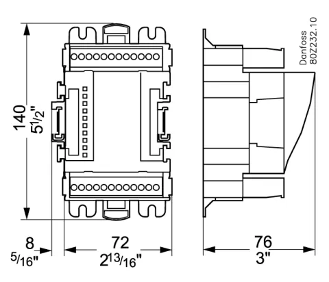 Danfoss 080Z0032 I/O module, AK-XM 103A
