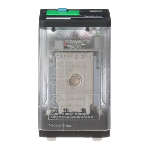 Schneider Electric 788XCXRM4L-12D General purpose relay, SE Relays, 788R, 3PDT, 10A, 12 VDC, Quick terminal, clear cover with LED, lock push button — Akcesoria ogólne