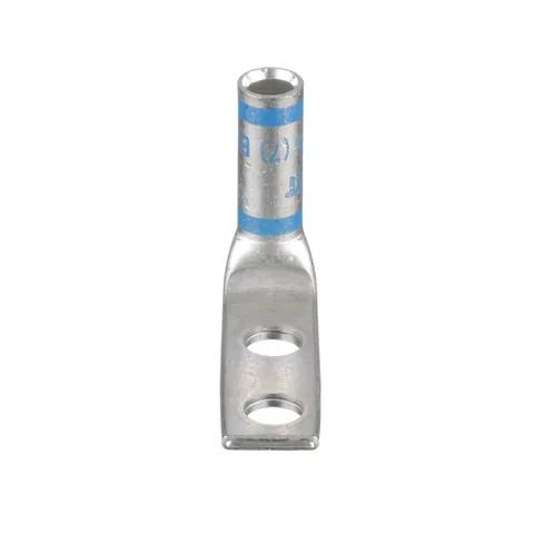 Panduit LCD6-14AF-L Compression Lug, Tin Plated Copper, 90°, Two 1/4" Stud, PK50 — Industrial Cables & Wires