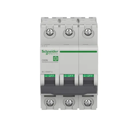 Schneider Electric M9F12316 Miniature circuit breaker (MCB), Multi9 C60N, 3P, 16A, D curve, 10kA (IEC/EN 60947-2) — Interruptores automáticos y fusibles