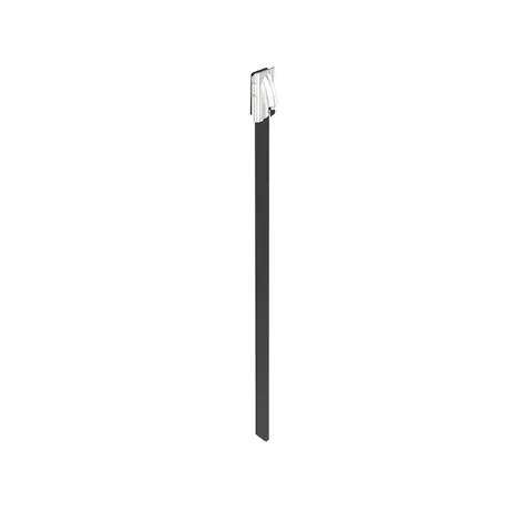 Panduit MLTFC4S-CP316 Pan-Steel® MLTFC4S-CP316 Cable Tie, PET Coated SS 316, Black, Standard, 4" Dia. — Connectors & Plugs