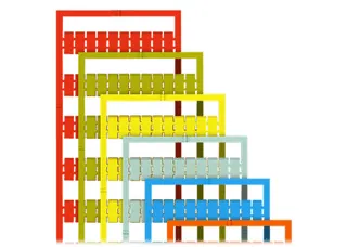 Wago 793-5501/000-023 WMB marking card; as card; for terminal block width 5 - 17.5 mm; stretchable 5 - 5.2 mm; plain; snap-on type; green — Reihenklemmen / Klemmleisten