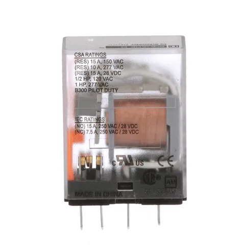 Schneider Electric 8501RS41V14 Plug in relay, Type R, miniature, 1 HP at 277 VAC, 15A resistive at 120 VAC, 5 blade, SPDT, 1 NO, 1 NC, 24 VAC coil — General Accessories