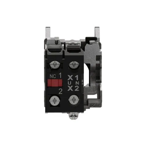 Schneider Electric ZB4BW0B12 Complete body contact assembly and light block, 1NC, 24V, universal LED — Control e HMI
