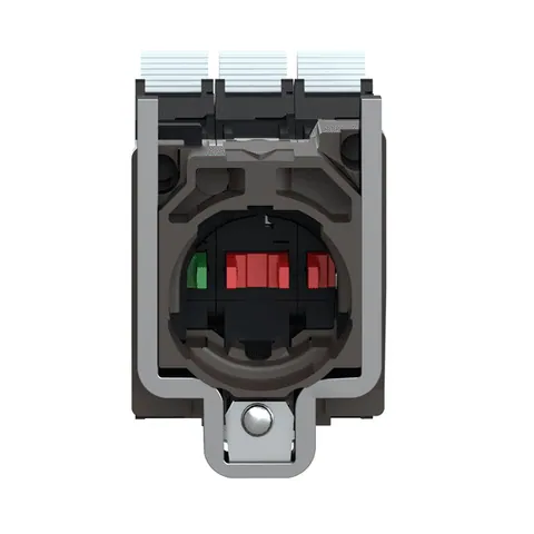 Schneider Electric ZB4BZ141 Single contact block with body fixing collar, Harmony XB4, metal, screw clamp terminal, 1NO+2NC — Switches & Modular Apparatus
