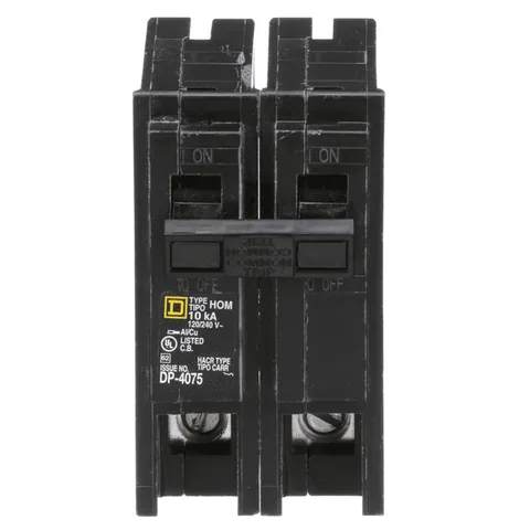 Schneider Electric HOM2110 Mini circuit breaker, Homeline, 110A, 2 pole, 120/240VAC, 10kA AIR, standard type, plug in, UL — General Accessories
