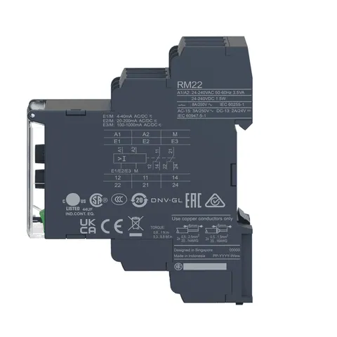 Schneider Electric RM22UA22MR voltage control relay, Harmony Control Relays, 8A, 2CO, 1…100V AC DC, 24…240V AC DC — Sistemi di controllo