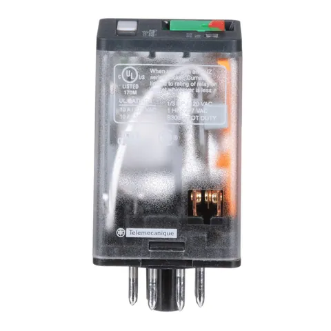 Schneider Electric RUMC22F7 Universal Plug-in Relay, 2 C/O, Octal Base, 10 A, 120 VAC, with LED — Contattori e relè