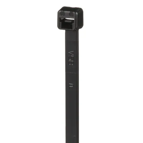 Panduit PLT2S-M0 Pan-Ty® PLT2S-M0 Cable Tie, Black, UV PA6.6, 7.4"L, 50lb, PK1000 — Connectors & Plugs