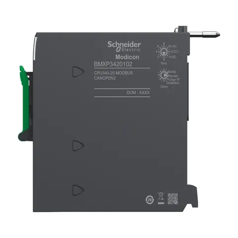 Schneider Electric BMXP3420102 processor, Modicon M340, max 1024 discrete, 256 analog IO, Modbus, CANopen — Sterowniki PLC