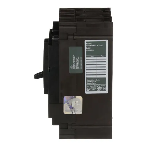 Schneider Electric HJL36015 Circuit breaker, PowerPacT H, 15A, 3 pole, 600VAC, 25kA, lugs, thermal magnetic, 80% — Interruttori automatici e fusibili