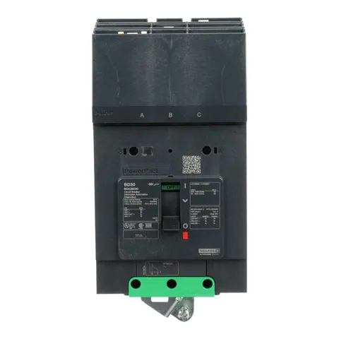 Schneider Electric BDA36030 Circuit breaker, PowerPacT B, 30A, 3 pole, 600Y/347VAC, 14kA, I-Line, thermal magnetic, 80%, ABC — General Accessories