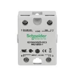 Schneider Electric 6210AXXSZS-DC3 Relay, SE Relays, solid state, SPST NO, 10A, 24…280 VAC, 3...32 VDC Uc, 3...32 VDC Uc, SCR AC zero cross, screw terminal — Contactors & Relays