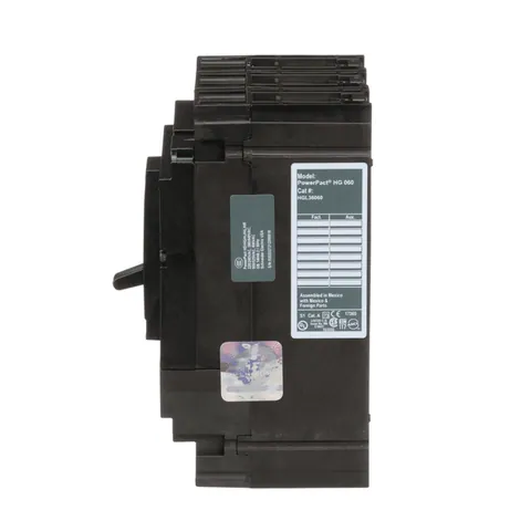 Schneider Electric HGL36060 Circuit breaker, PowerPacT H, 60A, 3 pole, 600VAC, 18kA, lugs, thermal magnetic, 80% — Accessori generali