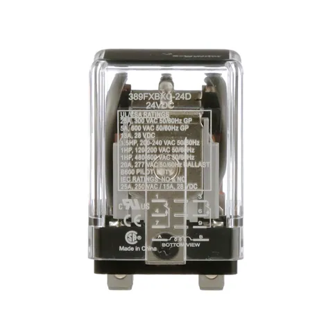 Schneider Electric 389FXBXC-24D Power relay, SE Relays, DPDT, 25A, 24 VDC, plug-in socket cover — Akcesoria ogólne