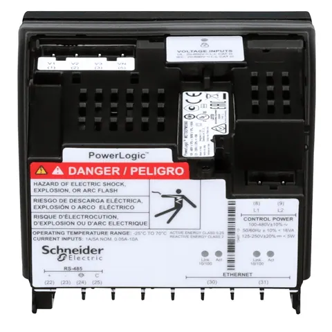Schneider Electric METSEPM5560 power meter PowerLogic PM5560, 2 ethernet, up to 63th Harmonic, 1,1MB 4DI/2DO 52 alarms — Pomiary procesowe