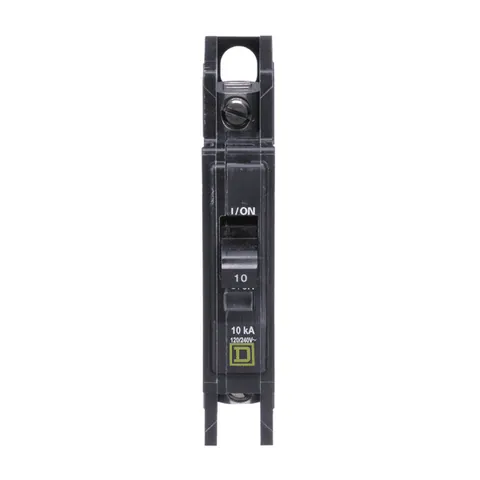 Schneider Electric QOU110 Mini circuit breaker, QOU, 10A, 1 pole, 120/240VAC, 10kA — Circuit Breakers & Fuses