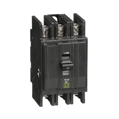 Schneider Electric QOU330 Mini circuit breaker, QOU, 30A, 3 pole, 240VAC, 10kA — General Accessories