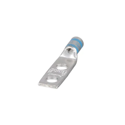Panduit LCDX6-14A-L Compression Lug, 6 AWG, Tin-Plated Copper, Straight, Two 1/4" Stud — Złącza i wtyczki