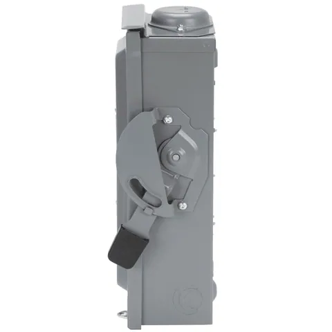 Schneider Electric D322NRB Safety switch, general duty, fusible, 60A, 3 pole, 15hp, 240VAC, NEMA 3R, bolt on provision, neutral factory installed — General Accessories