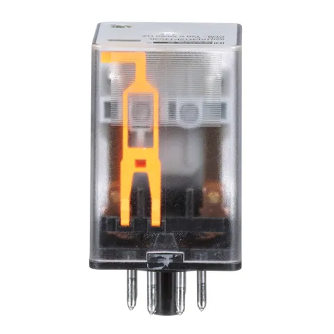 Schneider Electric 8501KPR12P14V20 Plug in relay, Type KP, tubular, 1 HP at 277 VAC, 10A resistive at 120 VAC, DPDT, 2 NO, 2 NC, 120 VAC coil, pilot light — General Accessories
