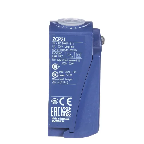 Schneider Electric ZCP21 Limit Switch Body ZCP, Compact, 1 NC and 1 NO, Snap Action — Interruttori e apparecchiature modulari