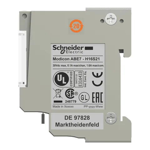 Schneider Electric ABE7H16S21 passive connection sub-base ABE7 - 16 inputs or outputs - Led - isolator — Moduli PLC ed estensioni