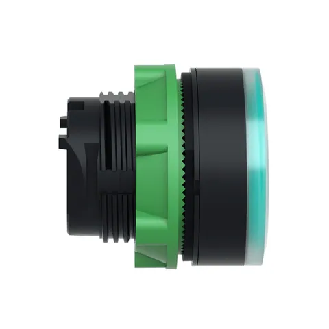 Schneider Electric ZB5AW33 Head for illuminated push button, Harmony XB5, plastic, flush, green, 22mm, spring return, plain lens for BA9s bulb — Control & HMI