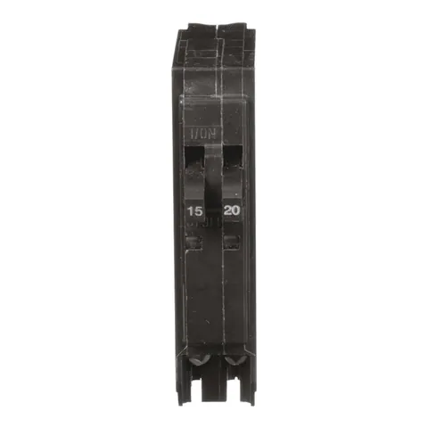 Schneider Electric QOT1520 Tandem mini circuit breaker, QO, 1 x 1 pole at 15A, 1 x 1 pole at 20A, 120/240VAC, 10kA, plug in mount — General Accessories