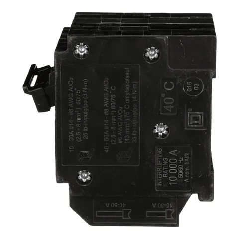Schneider Electric HOMT220220 Quad tandem circuit breaker, Homeline, 2 x 2 pole at 20A, 120/240VAC, 10kA AIR, plug in, UL — General Accessories
