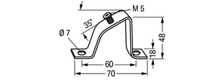 Wago 210-148 Angled support bracket; without screw; silver-colored — Morsettiere