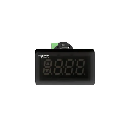 Schneider Electric XBH1AA0G4 Display module, Harmony XB5, Digital panel meter, plastic, black, 22mm, 4 digit green LED display, 4...20mA input — HMI Panels & Monitors
