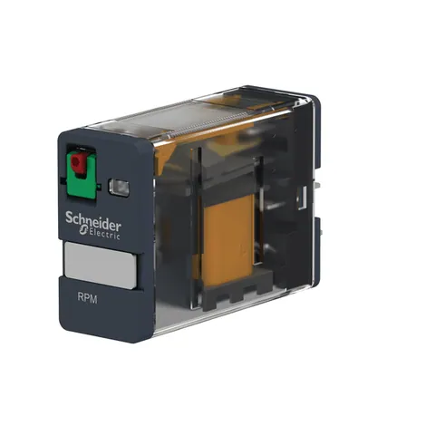 Schneider Electric RPM11F7 plug-in relay, Harmony electromechanical relays, 15A, 1CO, lockable test button, 120V AC — Accesorios generales