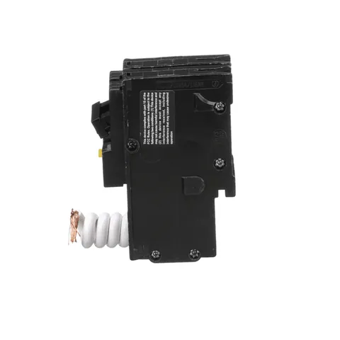 Schneider Electric HOM250GFI Homeline Miniature Circuit Breaker, 50A, 2 Pole, 120/240VAC, 10kA AIR, Ground Fault Class A, Plug In — General Accessories