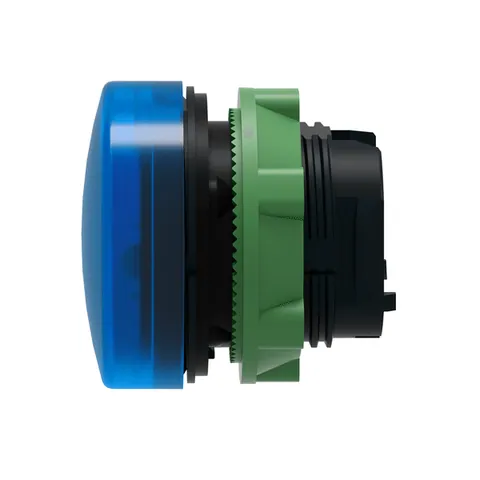 Schneider Electric ZB5AV063 Head for pilot light, Harmony XB5, plastic, blue, 22mm, universal LED, plain lens — Switches & Modular Apparatus