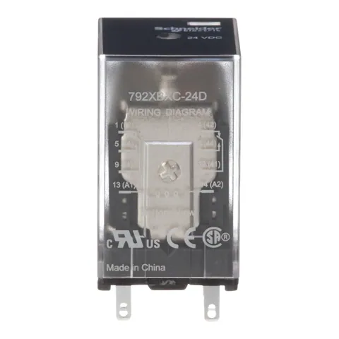 Schneider Electric 792XBXC-24D Power relay, SE Relays, DPDT, 12A, 24 VDC, clear cover — Akcesoria ogólne
