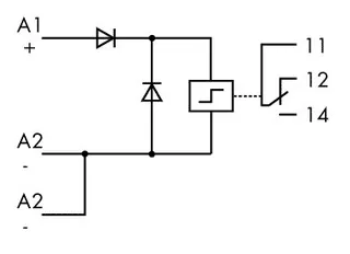 Wago 286-573 Latching relay module; Nominal input voltage: 24 VDC; 1 changeover contact; Limiting continuous current: 6 A; Red status indicator; Module width: 15 mm — Switches & Modular Apparatus