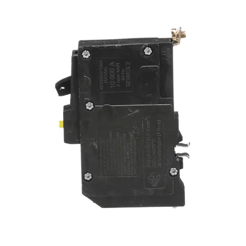 Schneider Electric QOB120GFI Mini circuit breaker, QO, 20A, 1 pole, 120VAC, 10kA, 6mA grd fault A, pigtail, bolt on mount — Accessori generali